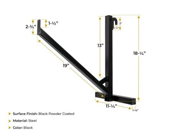 Hanging Material Rack - 1 Tier - Image 2