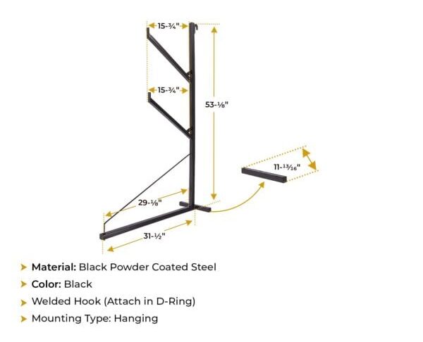 Hanging Material Rack - 3 Tier - Image 2